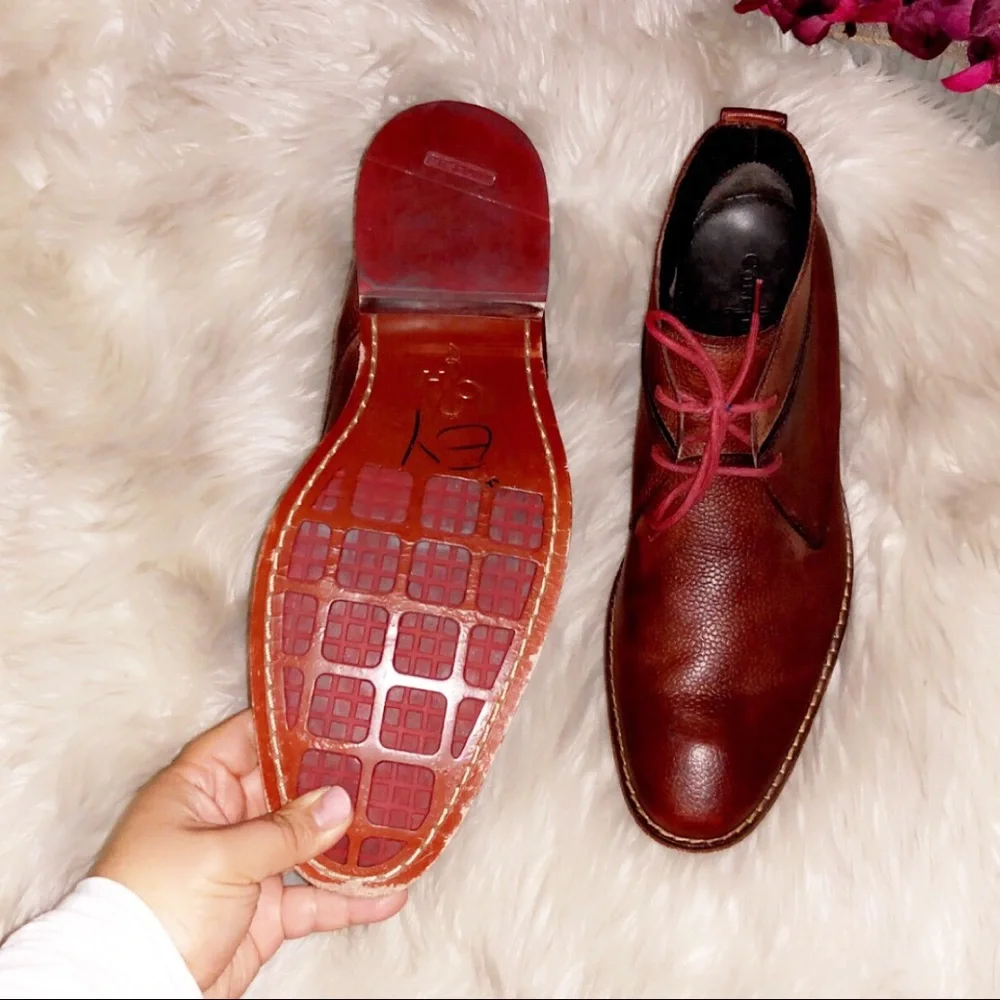 COLE HAAN Chukka Brown Leather Boot